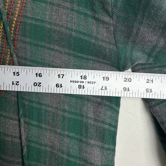 Ivy Jane Embroidered Tunic Top Boho Fairy Hippie Hooded Bell Sleeve Flannel - Picture 8 of 10